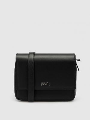 Чорна шкіряна сумка через плече Juun.j