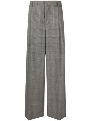 Relaxed fit hlače s karirastim vzorcem Moschino siva