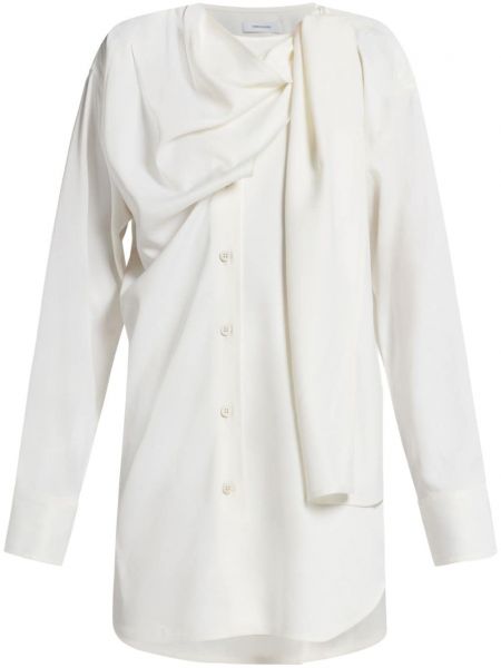 Drapiruota ilgi marškiniai Ferragamo balta