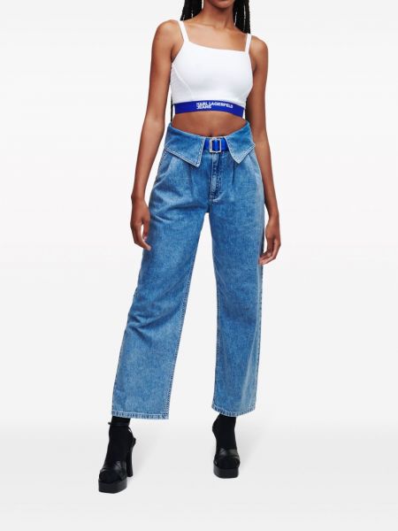 Straight fit džinsi Karl Lagerfeld Jeans zils
