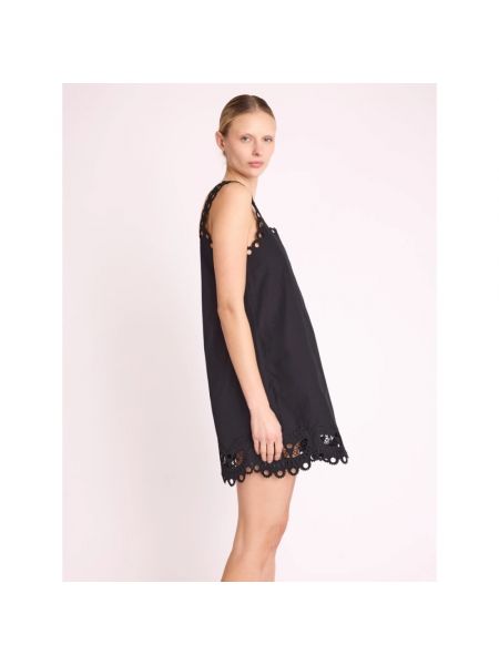 Mini vestido con bordado Berenice negro