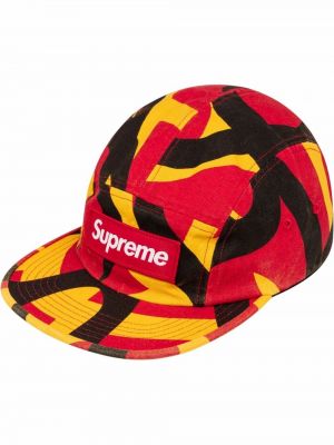 Cappello con visiera Supreme rosso