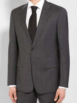 Шерстяной костюм Giorgio Armani серый