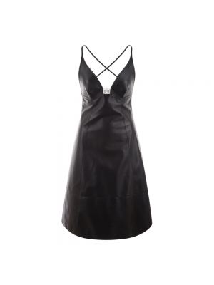 Czarna sukienka mini bez rękawów Loewe
