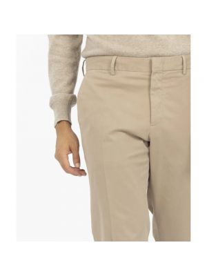 Pantalones de chándal con cremallera de algodón Ermenegildo Zegna beige