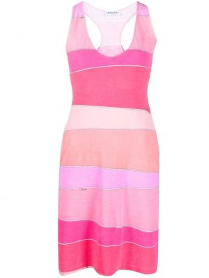 Sukienka z nadrukiem w abstrakcyjne wzory Pucci Pre-owned różowa