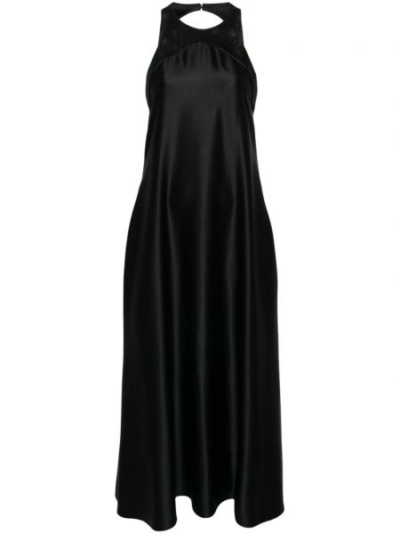 Копринена коктейлна рокля Giorgio Armani черно
