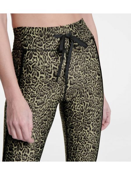 Pantaloni tuta con stampa leopardato The Upside marrone