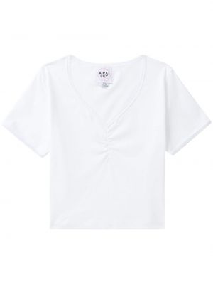 Čipkované tričko A.p.c. biela