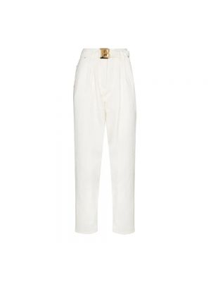 Białe proste spodnie Balmain
