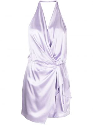 Mini obleka z izrezom na hrbtu Michelle Mason vijolična