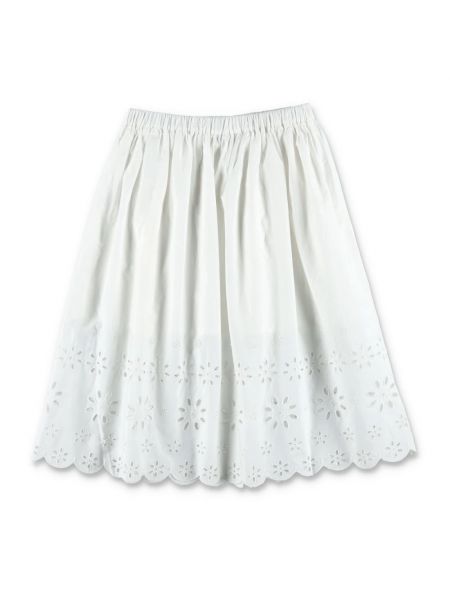 Mini spódniczka bawełniana Bonpoint biała