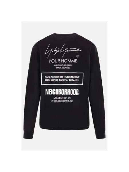 Jersey sweatshirt aus baumwoll mit print Yohji Yamamoto schwarz