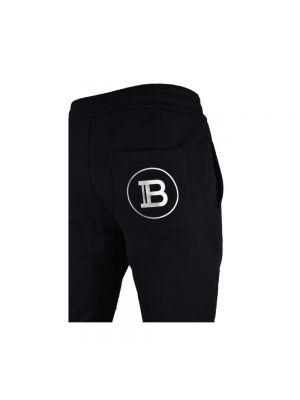 Spodnie sportowe bawełniane Balmain czarne