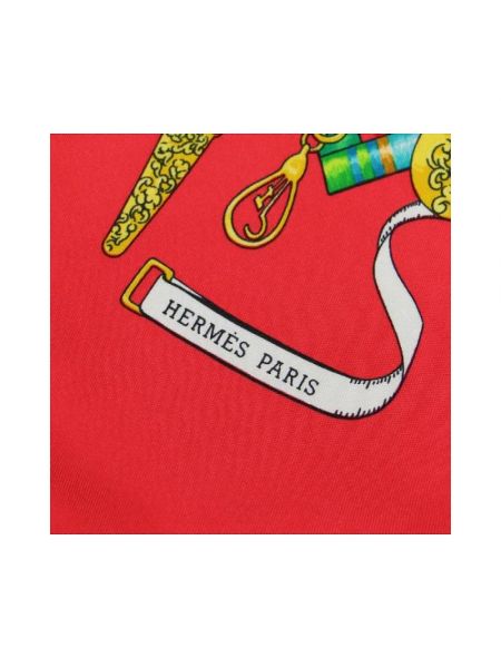 Jedwabna szal Hermès Vintage czerwona