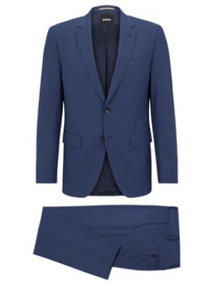 Slim fit priliehavý oblek Boss modrá