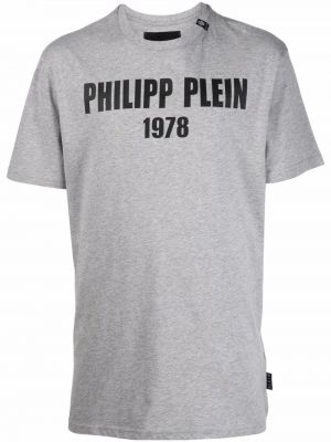 Camiseta con estampado Philipp Plein gris