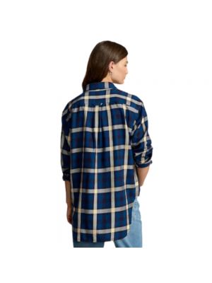Camisa de algodón a cuadros Ralph Lauren azul