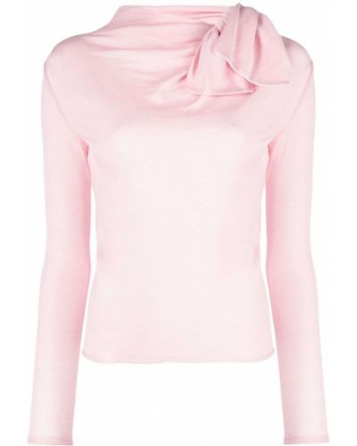 Jersey manga larga de tela jersey Giambattista Valli rosa