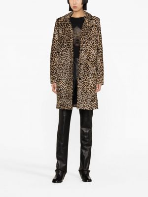 Manteau de fourrure à imprimé à imprimé léopard Zadig&voltaire