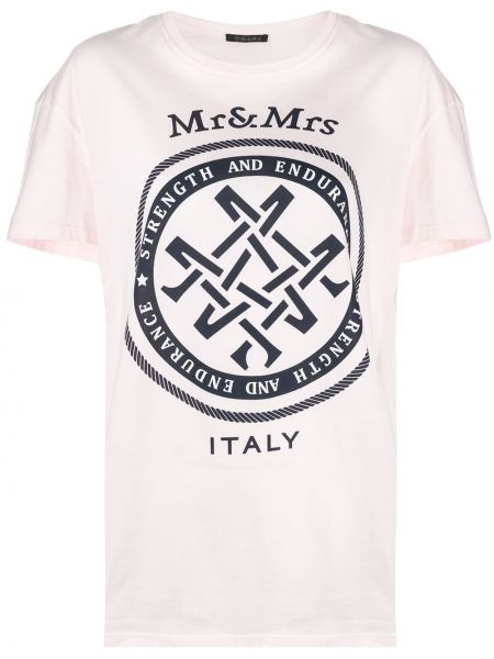 Tričko Mr & Mrs Italy - Růžová