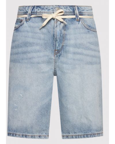 Shorts en jean large Tom Tailor Denim bleu