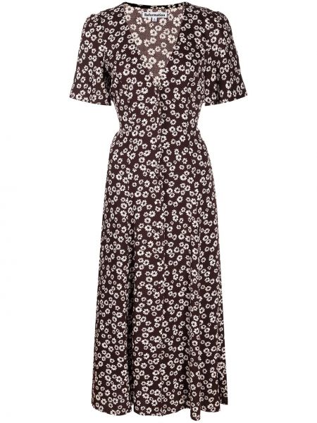 Trykt floral dress Reformation brun