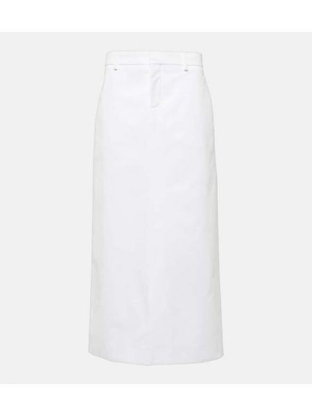Falda larga de algodón Valentino blanco