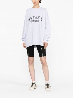Sweatshirt aus baumwoll mit print Rotate grau