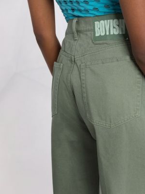 Proste jeansy Boyish Jeans zielone