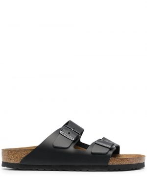 Solki nahka sandaalit Birkenstock musta