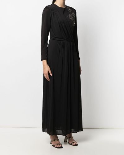 Haftowana sukienka z wzorem paisley A.n.g.e.l.o. Vintage Cult czarna