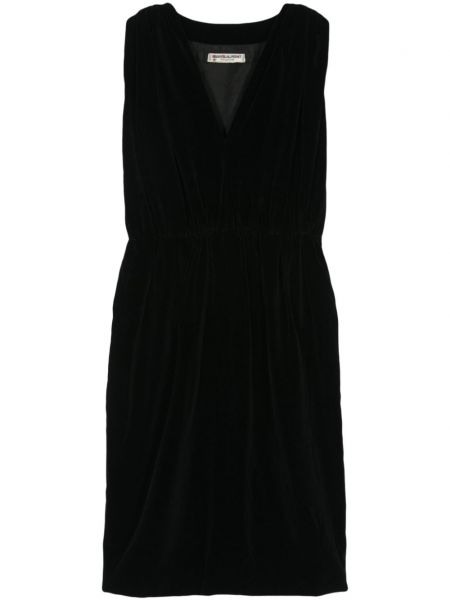 Βελούδινος ίσιο φόρεμα Saint Laurent Pre-owned μαύρο
