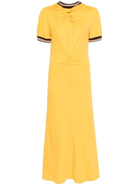 Φόρεμα με κέντημα Wales Bonner κίτρινο