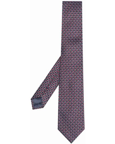 Cravată cu imagine cu imprimeu geometric Emporio Armani albastru