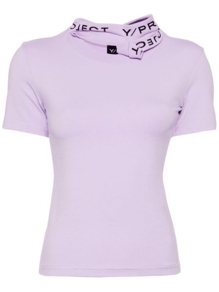 Džerzej tričko s potlačou Y/project fialová