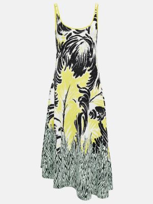 Sukienka midi żakardowa asymetryczna Bottega Veneta