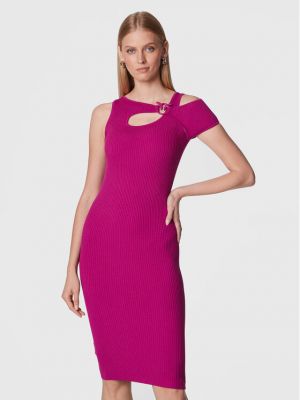 Pletena obleka Pinko vijolična