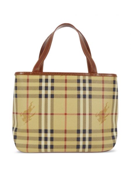 Nakupovalna torba s karirastim vzorcem Burberry Pre-owned