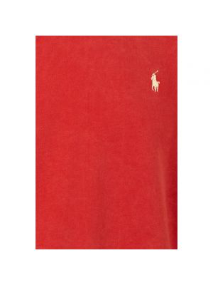 Sudadera con capucha de algodón Ralph Lauren rojo