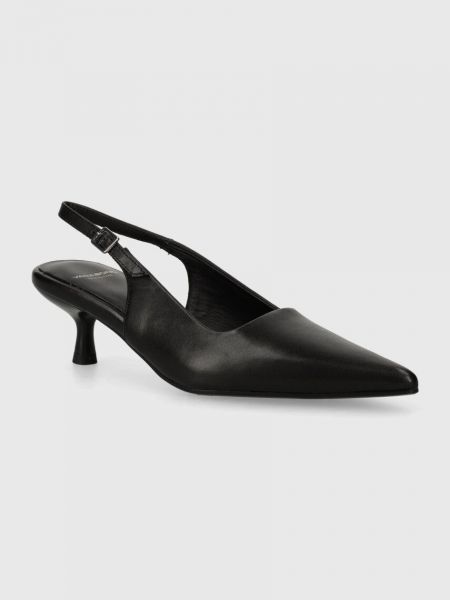 Pantofi cu toc din piele Vagabond Shoemakers negru