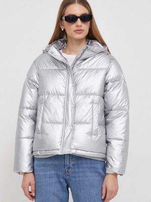 Téli kabát Pepe Jeans ezüstszínű