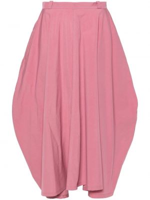Midi sukně Société Anonyme růžové