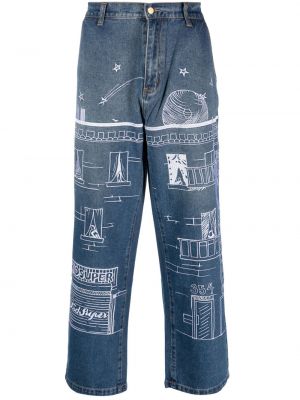 Straight leg jeans Kidsuper blu