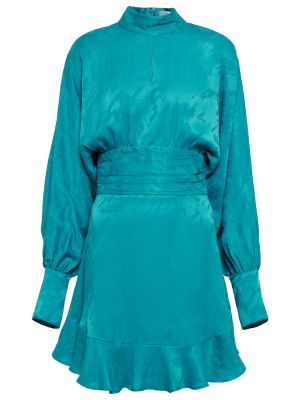 Saténové retro šaty Rebecca Vallance - modrá