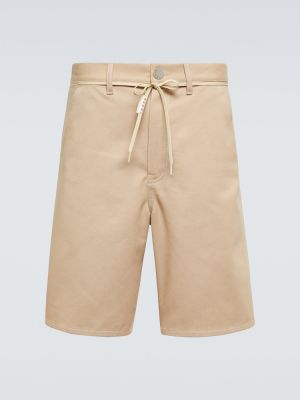 Leder shorts aus baumwoll Marni beige