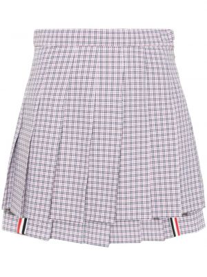 Plisované kostkované mini sukně Thom Browne
