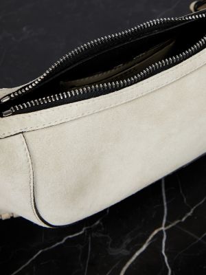 Semišová kabelka Isabel Marant biela