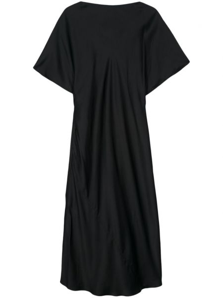 Σατέν μίντι φόρεμα Róhe μαύρο