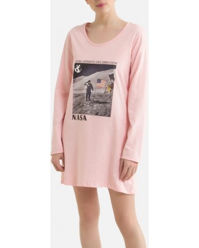 Camiseta de algodón Nasa rosa